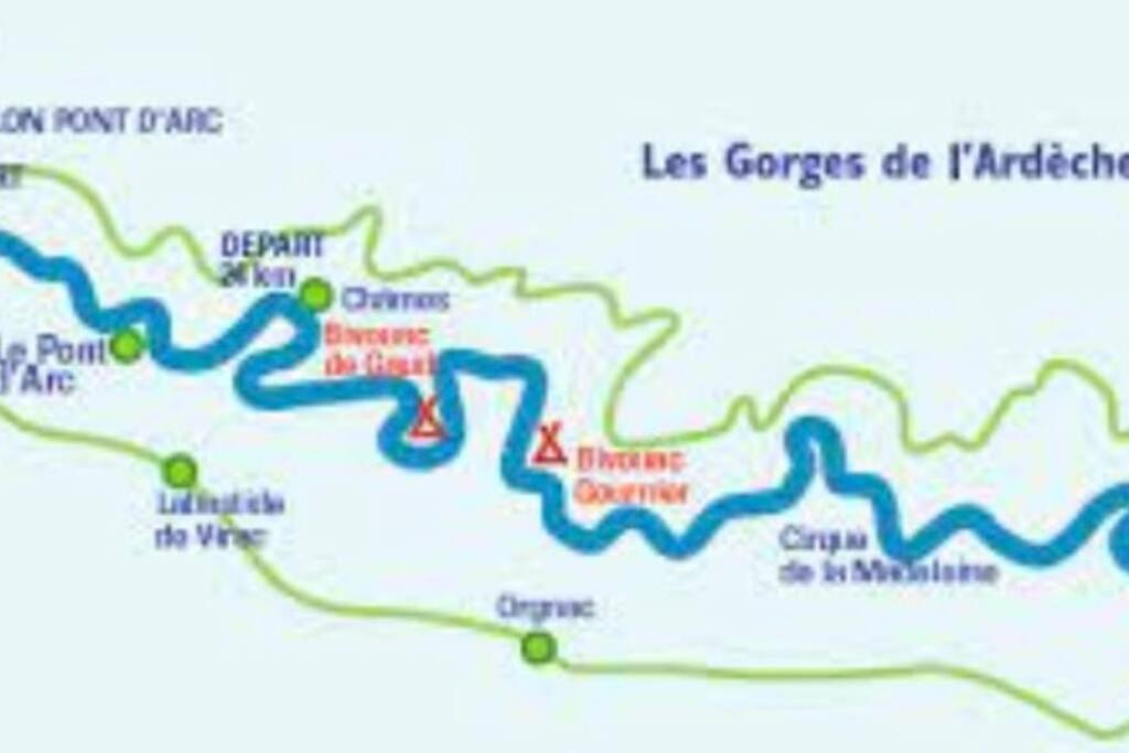 Willa La O'Liso Gorges De L'Ardeche Salavas Zewnętrze zdjęcie